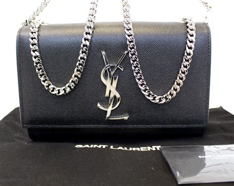 black and silver ysl bag|ysl black bag silver hardware.